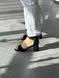 Елегантні босоніжки чорного кольору на стійкому підборі 1785 фото 7