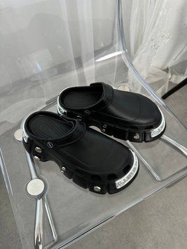 Стильні крокси в стилі balenciaga чорні 577 фото