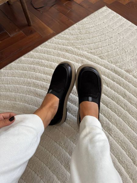 Лофери з натуральної шкіри у вінтажному стилі чорні 1456 фото