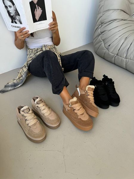 Кеди на потовщеній підошві утеплені кемал 1007 фото